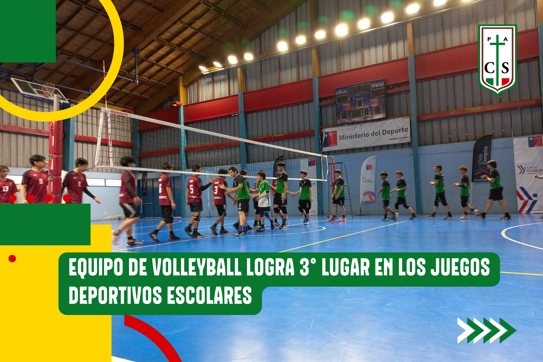 EQUIPO DE VOLLEYBALL LOGRA 3° LUGAR EN LOS JUEGOS DEPORTIVOS ESCOLARES