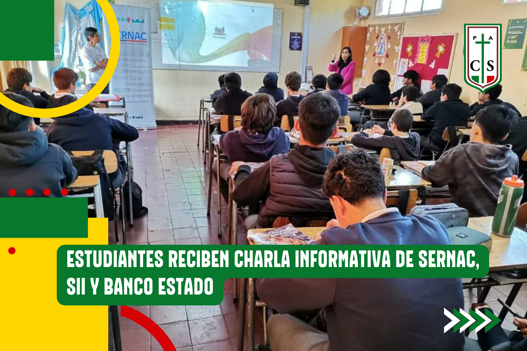 ESTUDIANTES RECIBEN CHARLA INFORMATIVA DE SERNAC, SII Y BANCO ESTADO