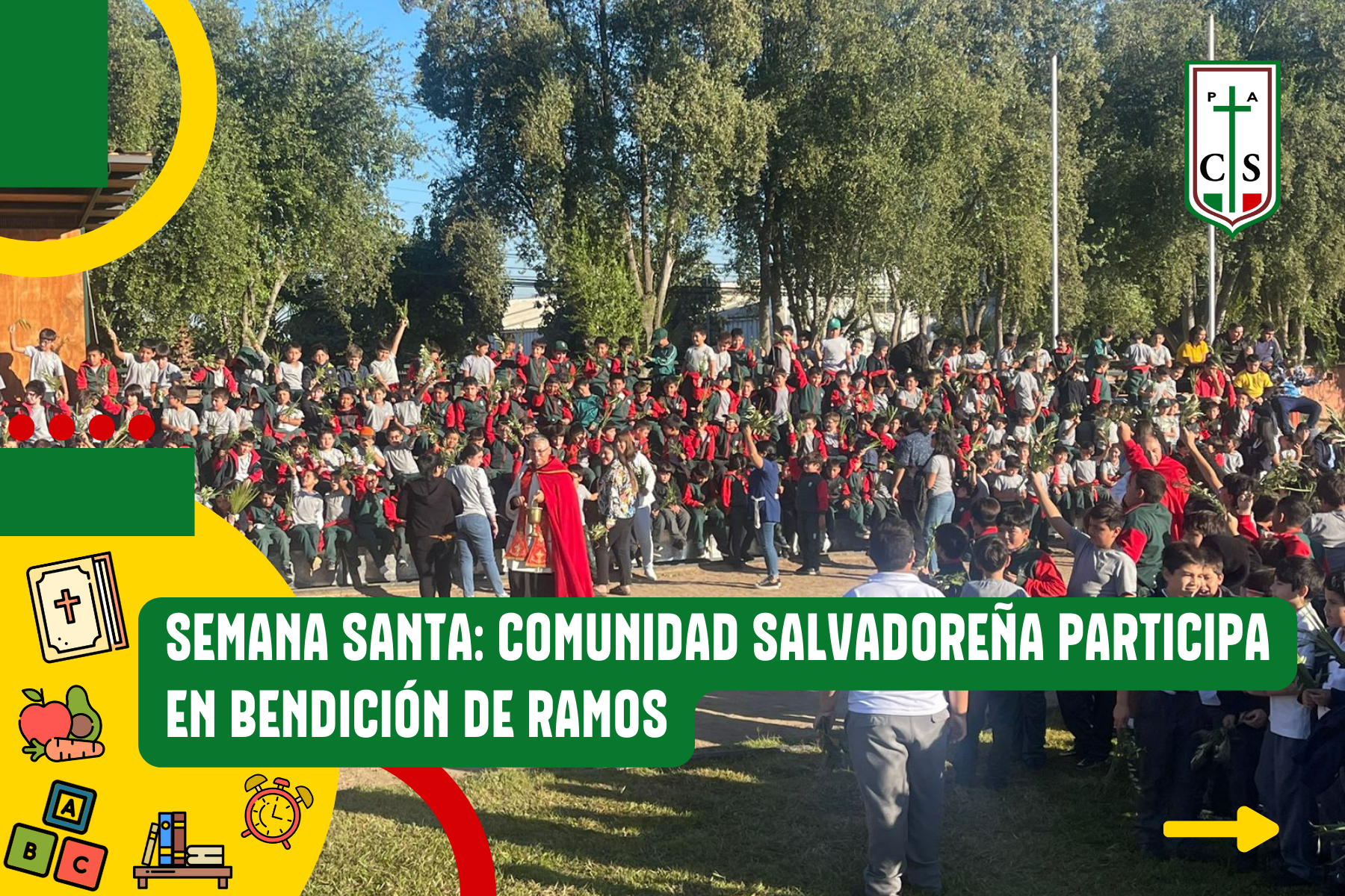 SEMANA SANTA: COMUNIDAD SALVADOREÑA PARTICIPA EN BENDICIÓN DE RAMOS