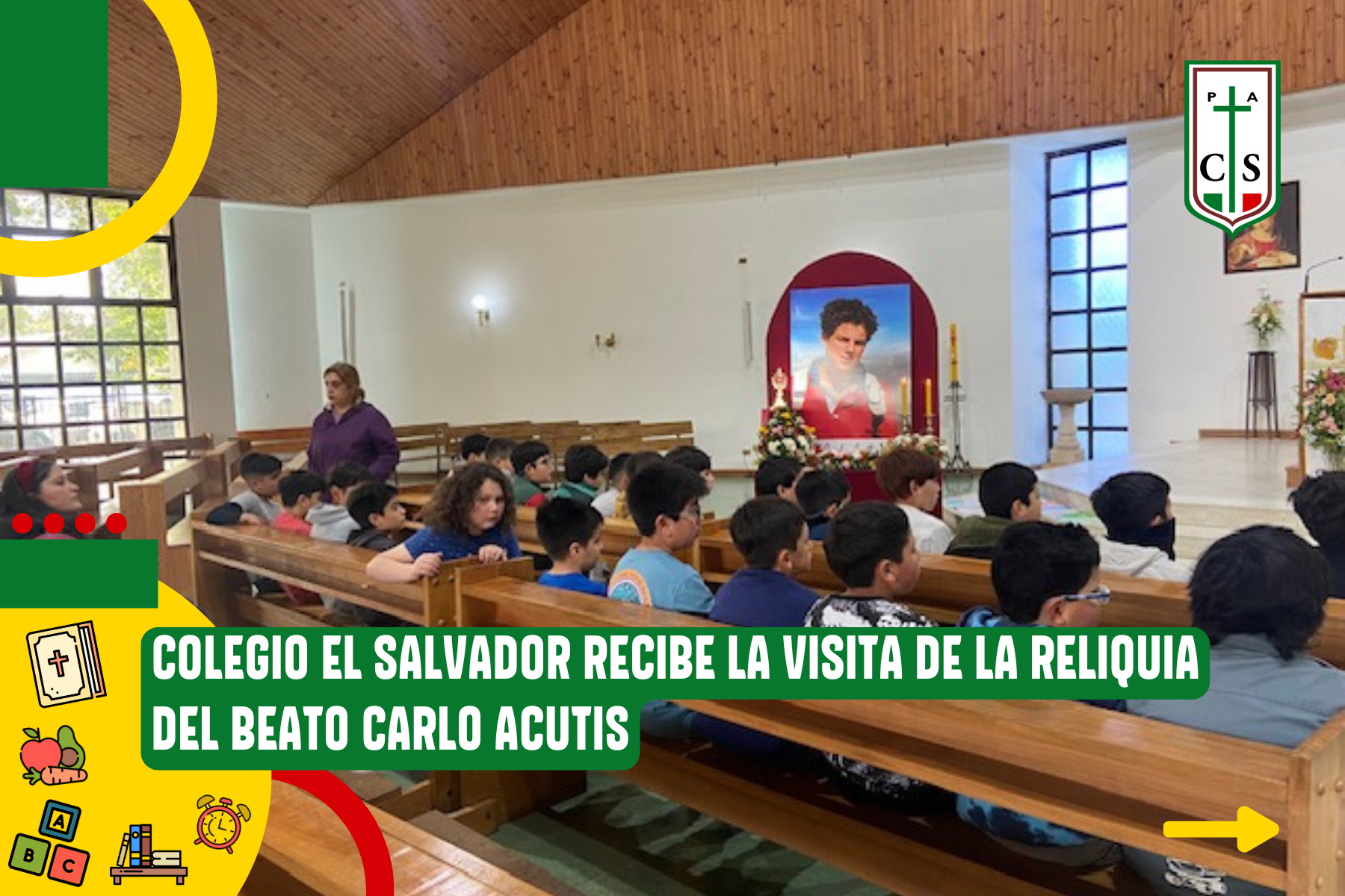 COLEGIO EL SALVADOR RECIBE LA VISITA DE LA RELIQUIA DEL BEATO CARLO ACUTIS