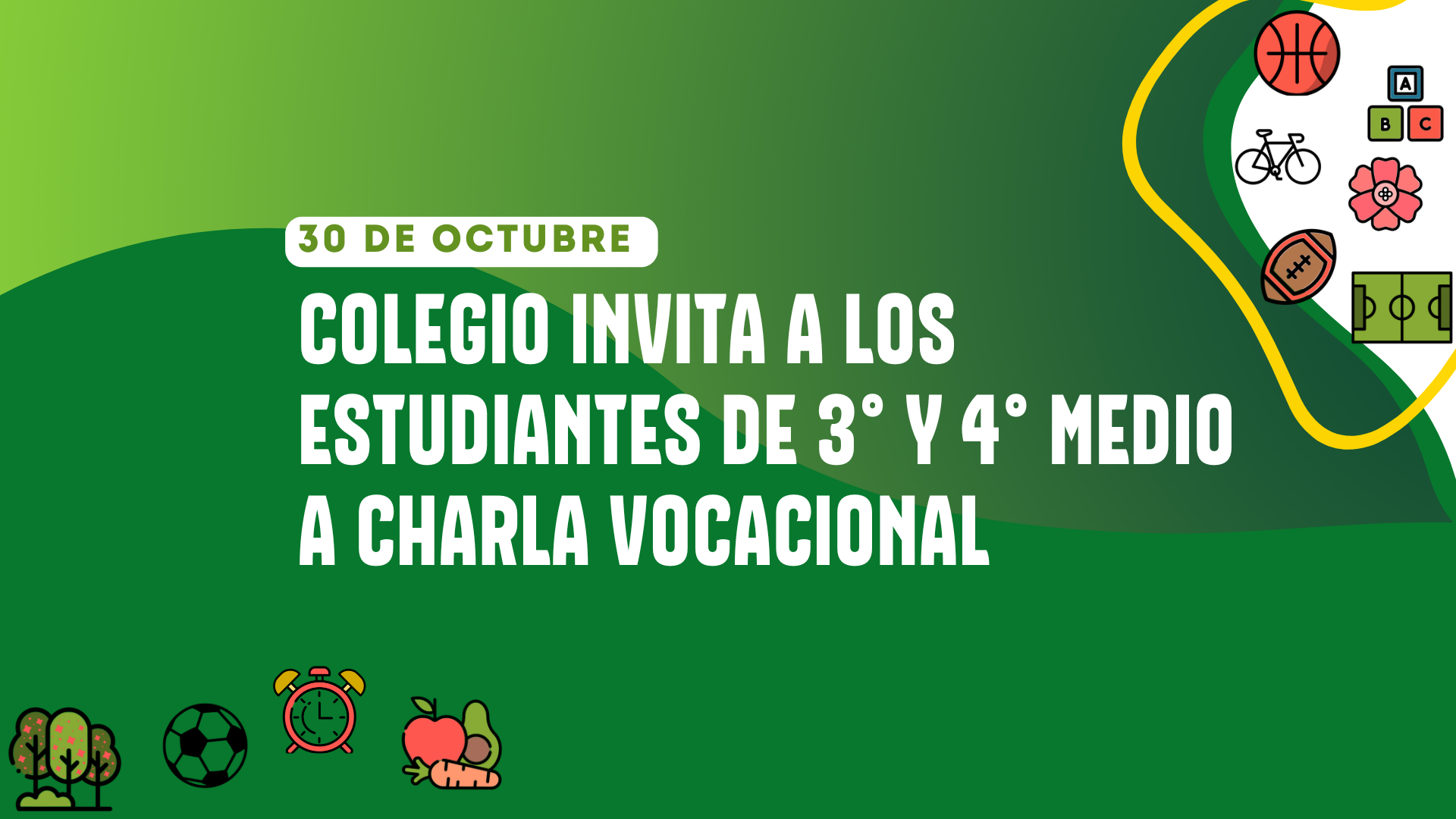 COLEGIO INVITA A LOS ESTUDIANTES DE 3° Y 4° MEDIO A CHARLA VOCACIONAL