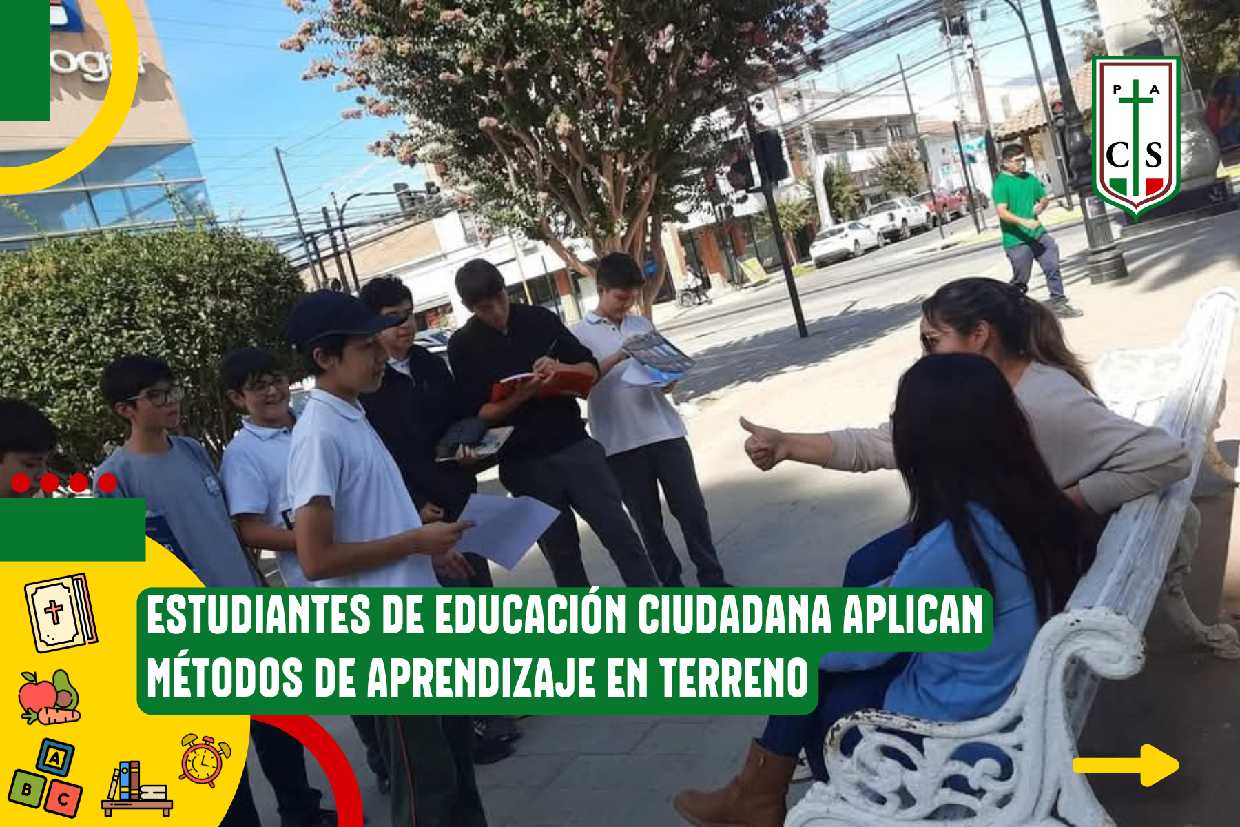 ESTUDIANTES DE EDUCACIÓN CIUDADANA APLICAN MÉTODOS DE APRENDIZAJE EN TERRENO