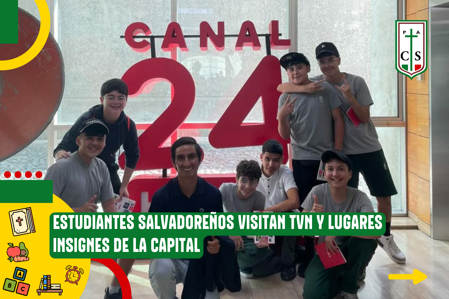 ESTUDIANTES SALVADOREÑOS VISITAN TVN Y LUGARES INSIGNES DE LA CAPITAL