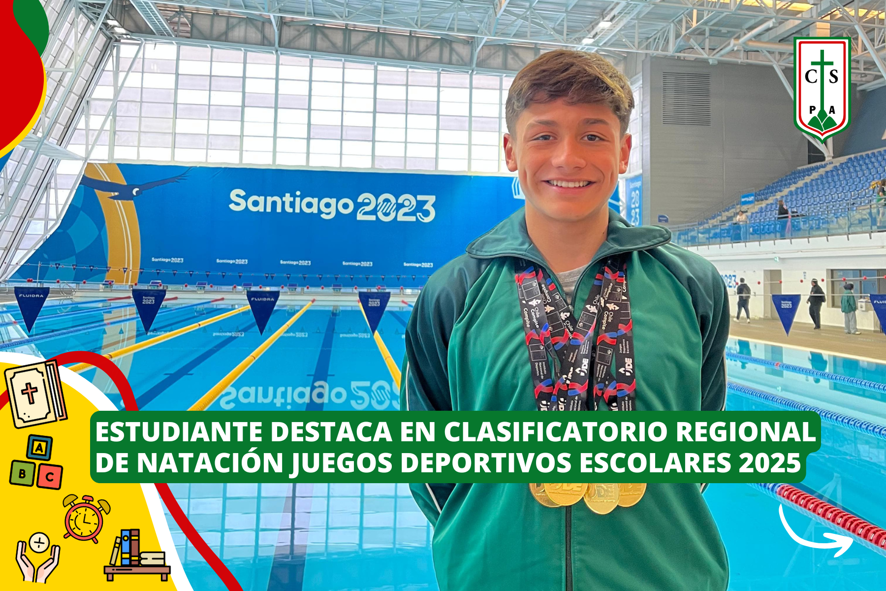 ESTUDIANTE DESTACA EN CLASIFICATORIO REGIONAL DE NATACIÓN JUEGOS DEPORTIVOS ESCOLARES 2025