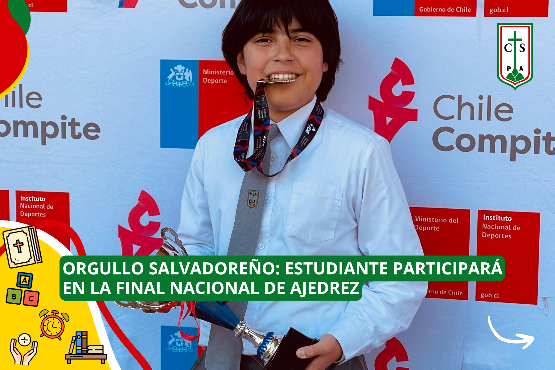 ORGULLO SALVADOREÑO: ESTUDIANTE PARTICIPARÁ EN LA FINAL NACIONAL DE AJEDREZ