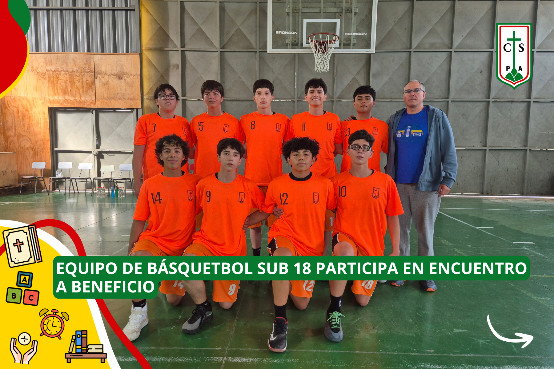 EQUIPO DE BÁSQUETBOL SUB 18 PARTICIPA EN ENCUENTRO A BENEFICIO