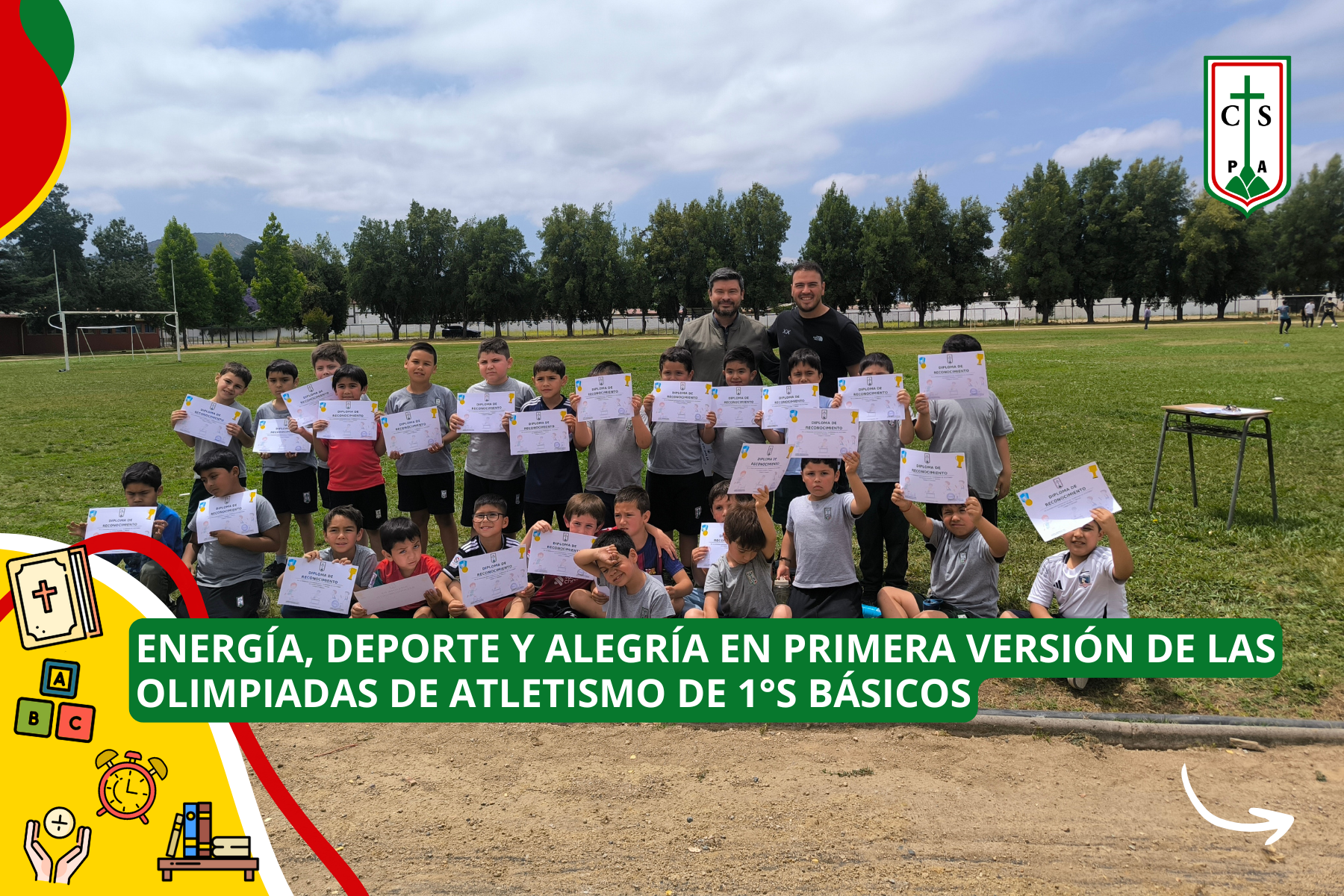 ENERGÍA, DEPORTE Y ALEGRÍA EN PRIMERA VERSIÓN DE LAS OLIMPIADAS DE ATLETISMO DE 1°S BÁSICOS