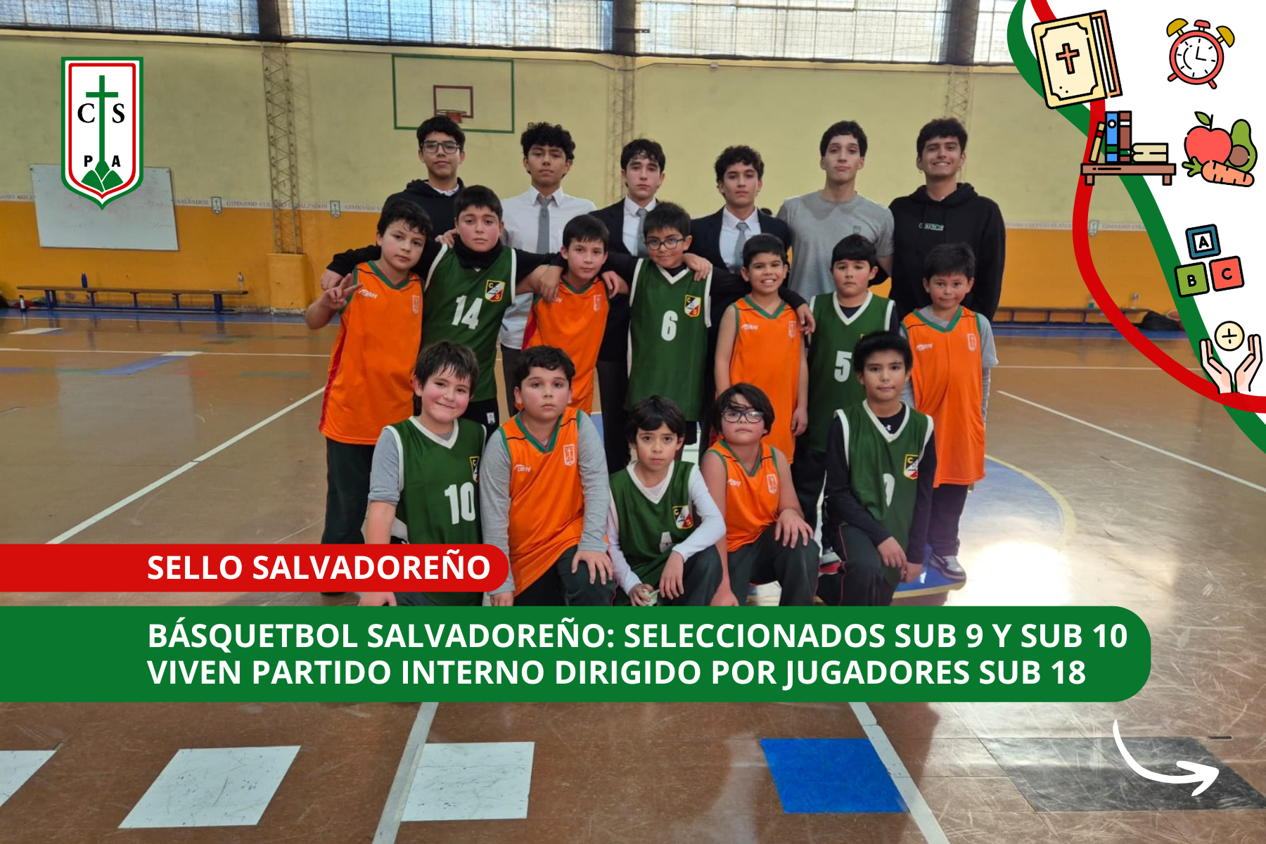 BÁSQUETBOL SALVADOREÑO: SELECCIONADOS SUB 9 Y SUB 10 VIVEN PARTIDO INTERNO DIRIGIDO POR JUGADORES SUB 18