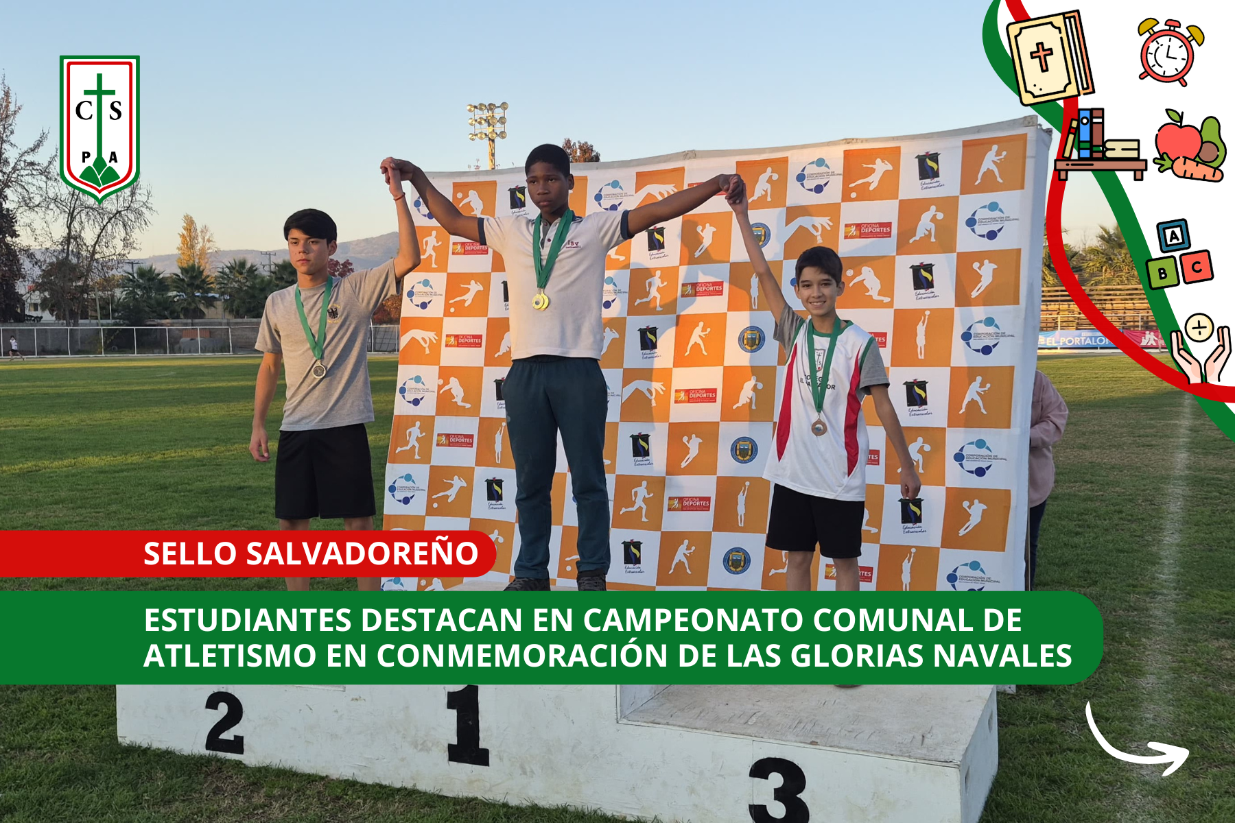 ESTUDIANTES DESTACAN EN CAMPEONATO COMUNAL DE ATLETISMO EN CONMEMORACIÓN DE LAS GLORIAS NAVALES