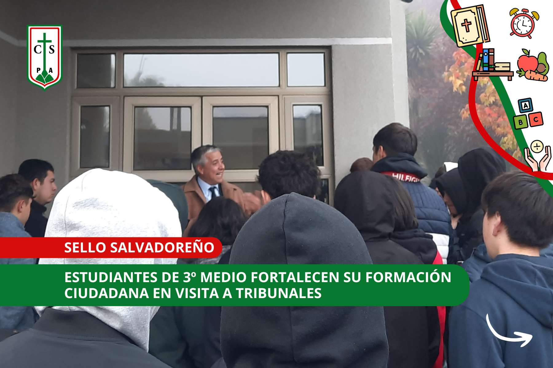 ESTUDIANTES DE 3º MEDIO FORTALECEN SU FORMACIÓN CIUDADANA EN VISITA A TRIBUNALES