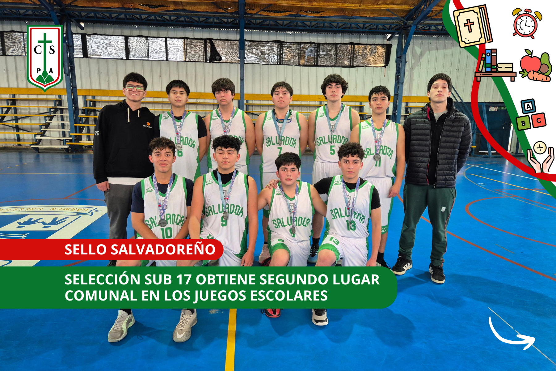 SELECCIÓN SUB 17 OBTIENE SEGUNDO LUGAR COMUNAL EN LOS JUEGOS ESCOLARES