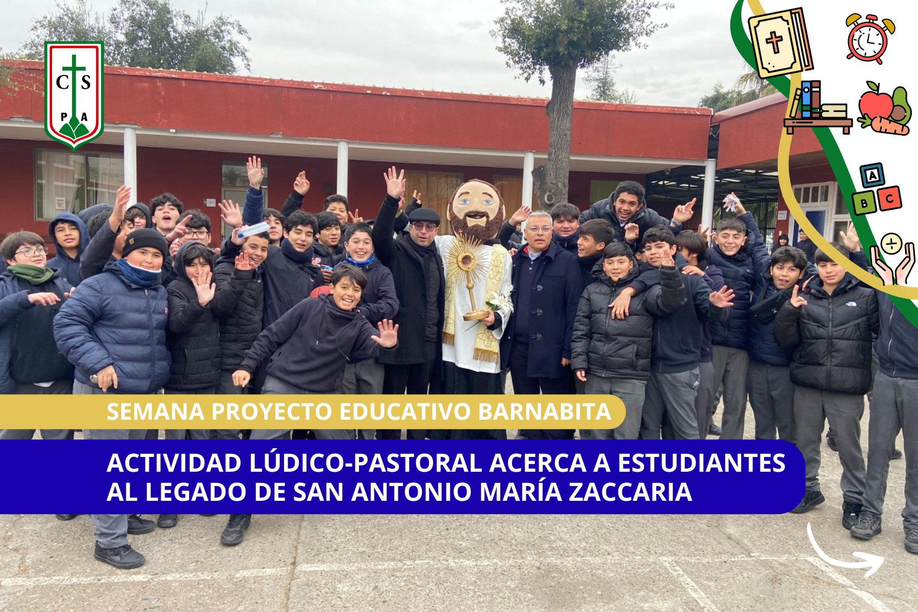ACTIVIDAD LÚDICO-PASTORAL ACERCA A ESTUDIANTES AL LEGADO DE SAN ANTONIO MARÍA ZACCARIA