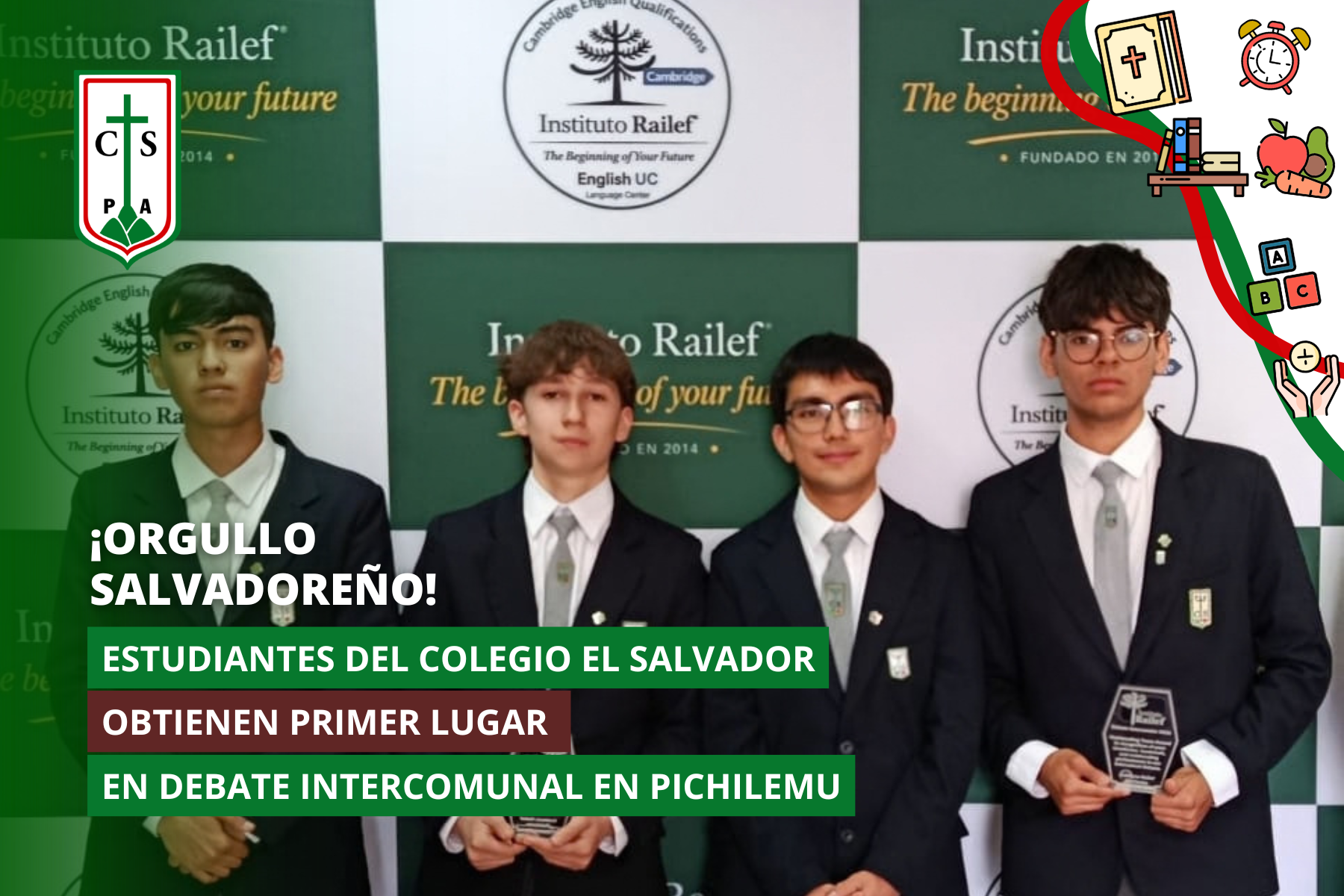 ESTUDIANTES DEL COLEGIO EL SALVADOR OBTIENEN PRIMER LUGAR EN DEBATE INTERCOMUNAL EN PICHILEMU